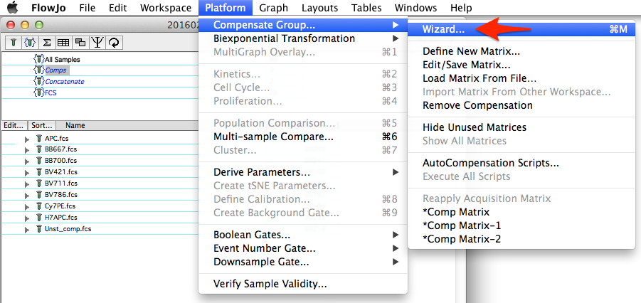 flowjo 10 no comp parameters