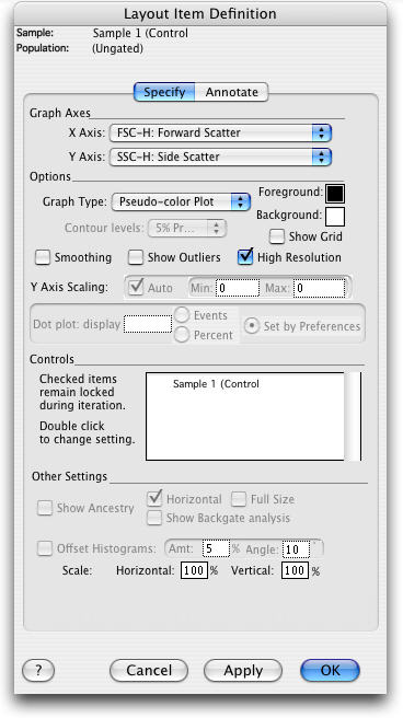 flowjo 10 how to crop x axis