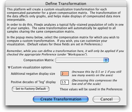 biexponential transformation flowjo 10